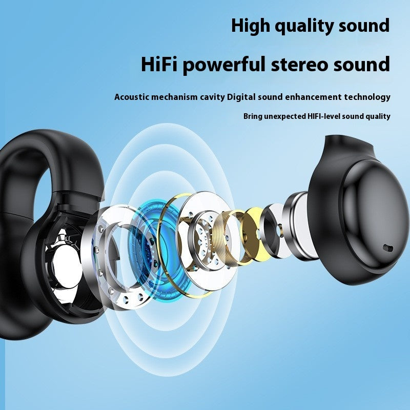 Wireless Ear-clip Bone Conduction Noise Reduction Non In-ear