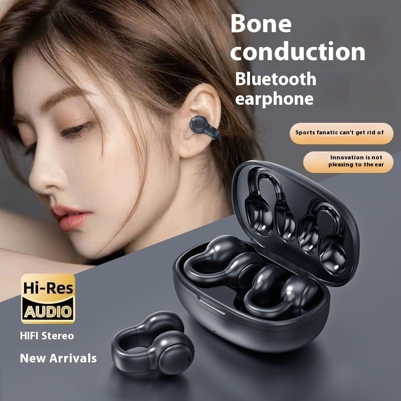Wireless Ear-clip Bone Conduction Noise Reduction Non In-ear