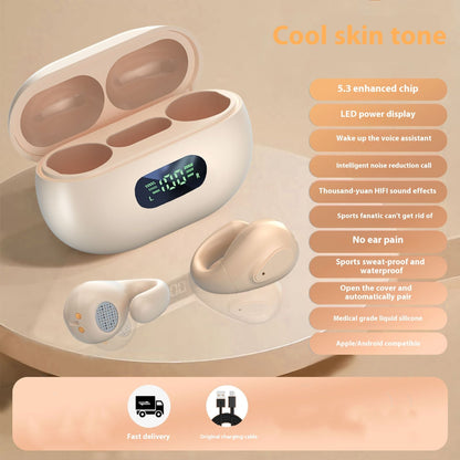 Wireless Ear-clip Bone Conduction Noise Reduction Non In-ear