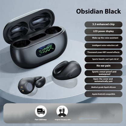Wireless Ear-clip Bone Conduction Noise Reduction Non In-ear