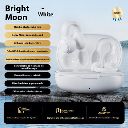 Wireless Ear-clip Bone Conduction Noise Reduction Non In-ear